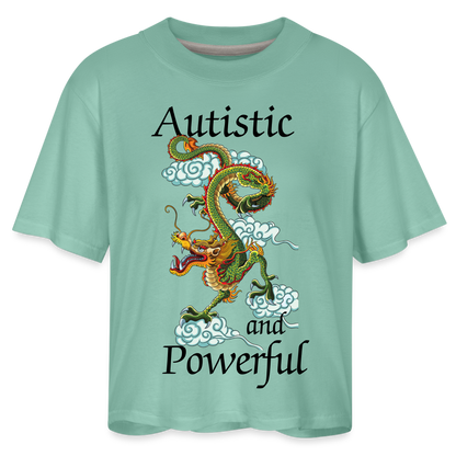 Autistic and Powerful Women's Boxy Tee - saltwater