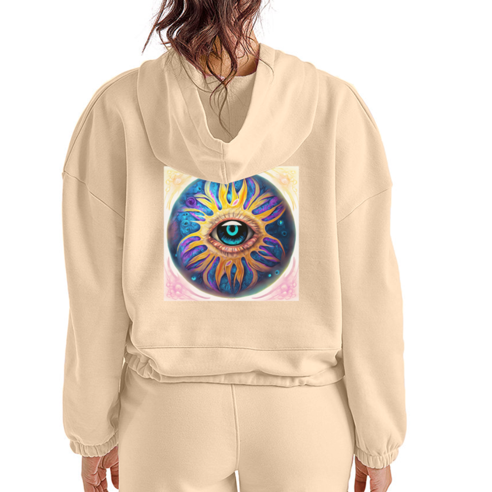 Enlightened Women’s Cropped Hoodie - nude