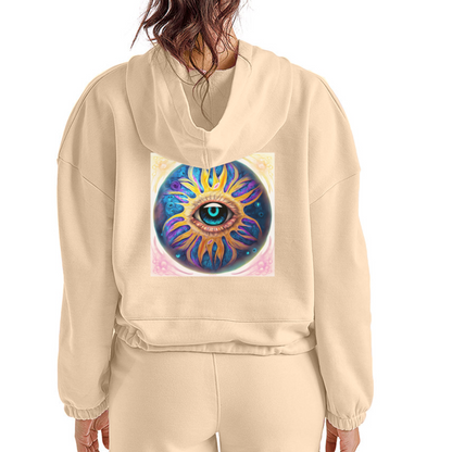 Enlightened Women’s Cropped Hoodie - nude