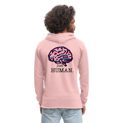 Just Joking!  Unisex Lightweight Terry Hoodie - cream heather pink