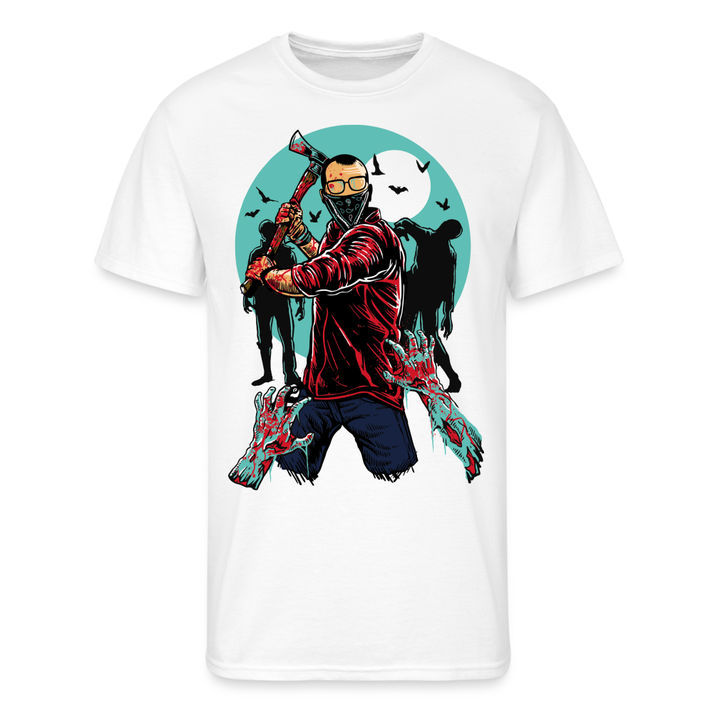I Didn't Ask to be a Zombie Men’s 50/50 T-Shirt - white