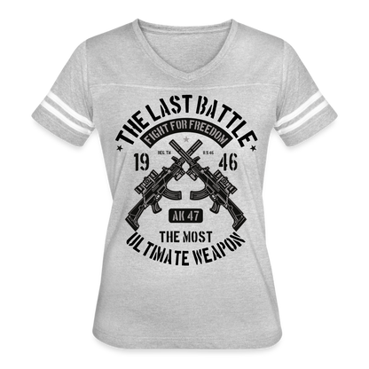 AK 47 Women's Cropped T-Shirt - heather gray/white