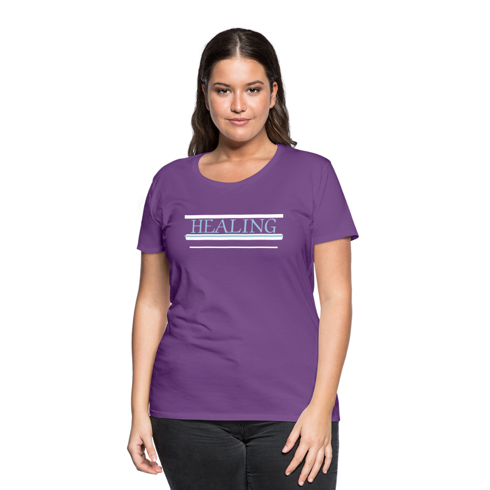 Healing Me Women’s Premium T-Shirt | Spreadshirt 813 - purple