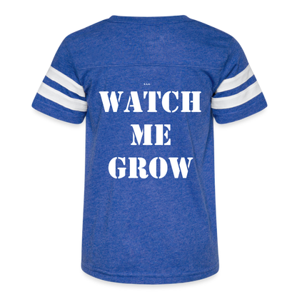 Watch Me Kid's Football Tee - vintage royal/white