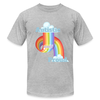 Autistic and Proud Unisex Jersey T-Shirt | Bella + Canvas - heather gray