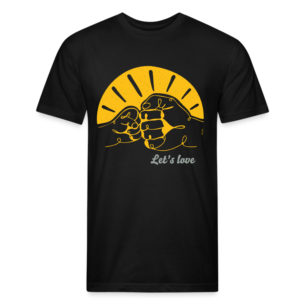 Let's love @Sofiesartstudio.com Fitted Cotton/Poly T-Shirt by Next Level - black