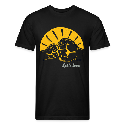 Let's love @Sofiesartstudio.com Fitted Cotton/Poly T-Shirt by Next Level - black