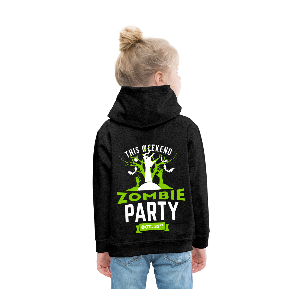 Party like a Zombie Kids‘ Premium Hoodie - charcoal grey