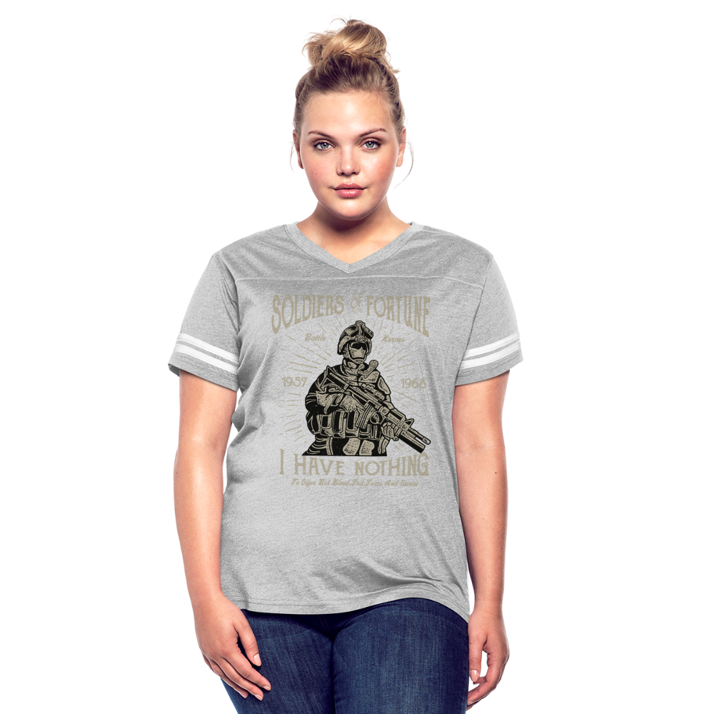 Hero Women's Cropped T-Shirt - heather gray/white
