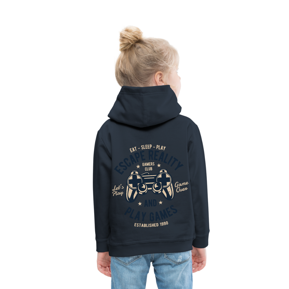 Escape Reality Video Gamer Kids‘ Premium Hoodie - navy