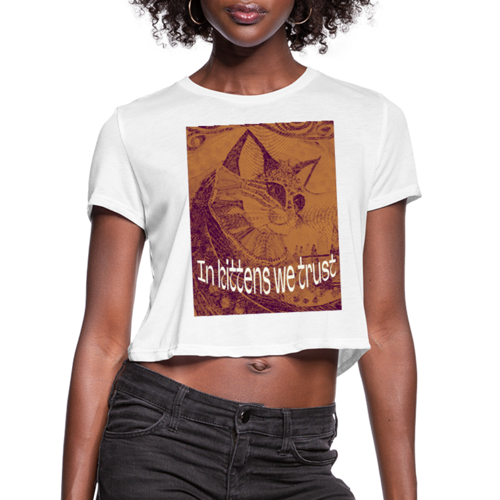 Women's Cropped T-Shirt - white