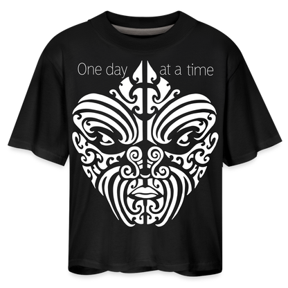 Tribal Face Women's Boxy Tee - black