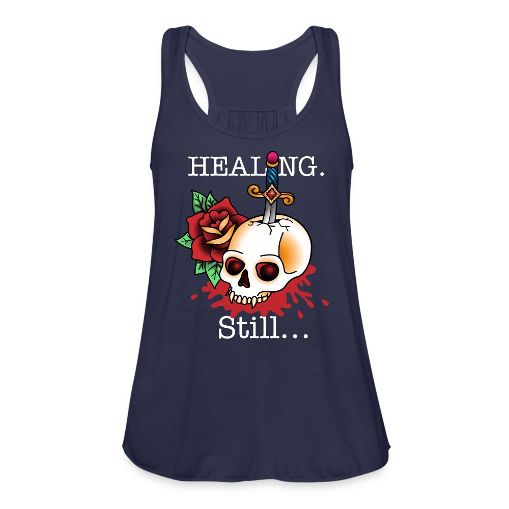 Let her Heal Women's Flowy Tank Top by Bella - navy