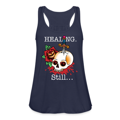 Let her Heal Women's Flowy Tank Top by Bella - navy