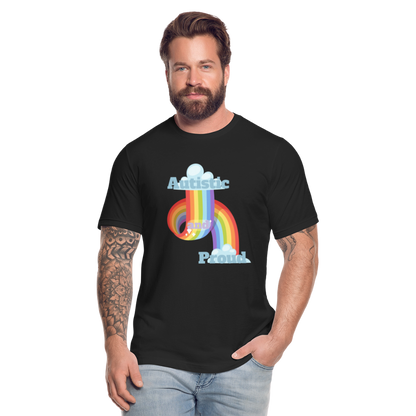 Autistic and Proud Unisex Jersey T-Shirt | Bella + Canvas - black