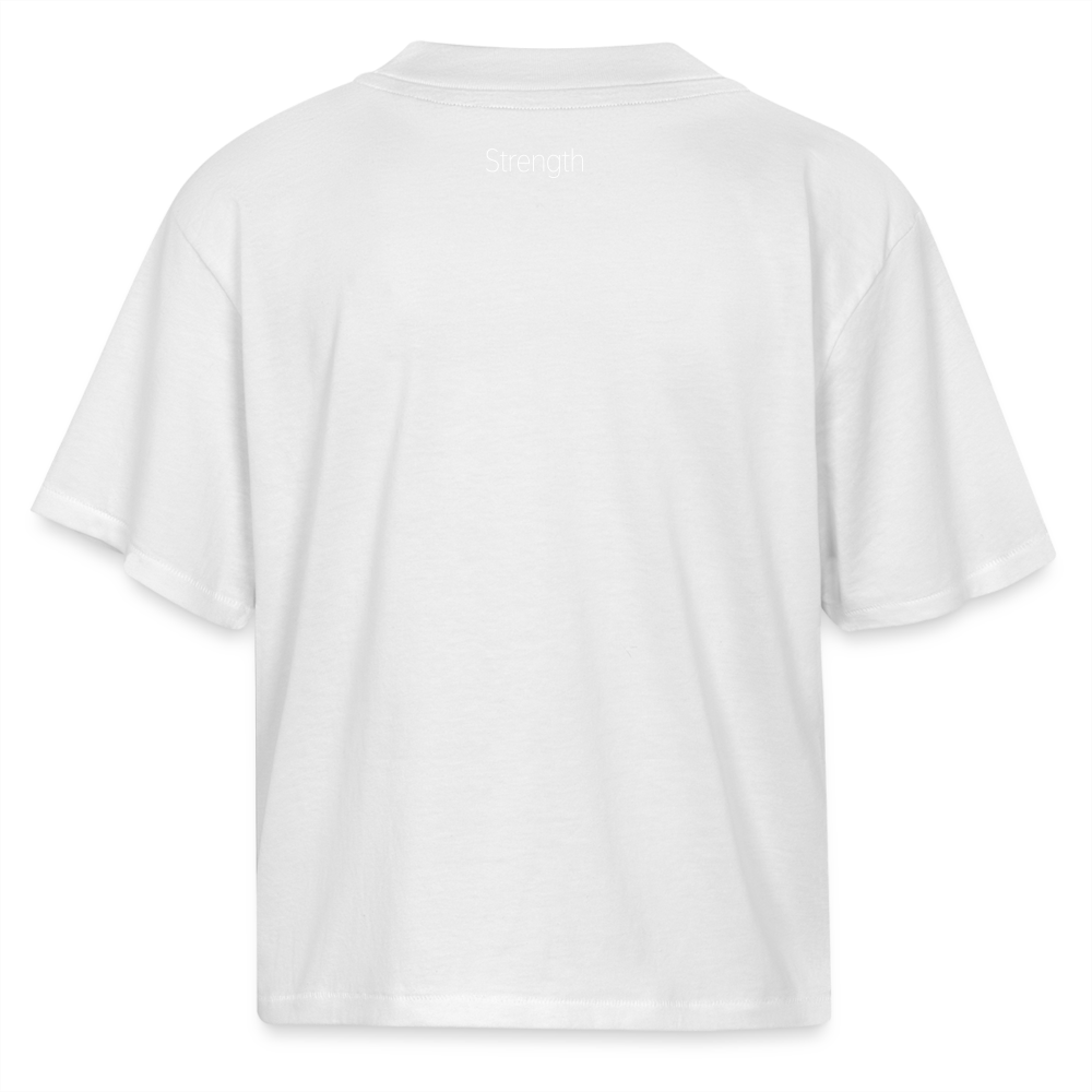 Tribal Face Women's Boxy Tee - white