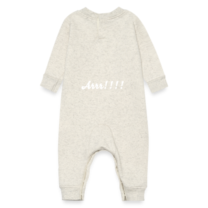 Arrr!!! Baby Fleece One Piece - heather oatmeal