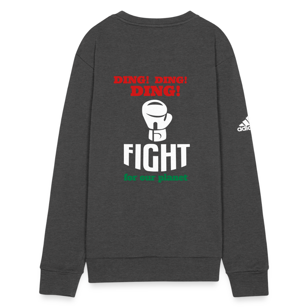 Happy to be Home Adidas Unisex Fleece Crewneck Sweatshirt - charcoal grey