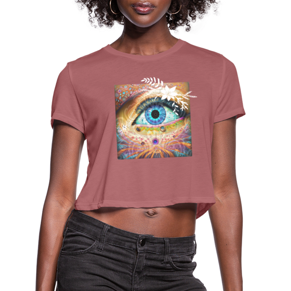 Relax with Women's Cropped T-Shirt - mauve