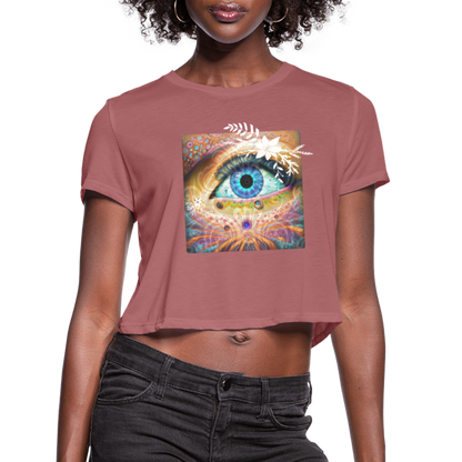 Relax with Women's Cropped T-Shirt - mauve