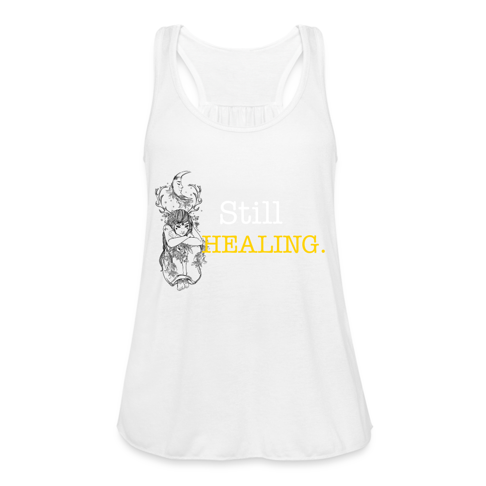 Women's Flowy Tank Top by Bella - white
