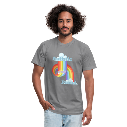 Autistic and Proud Unisex Jersey T-Shirt | Bella + Canvas - slate