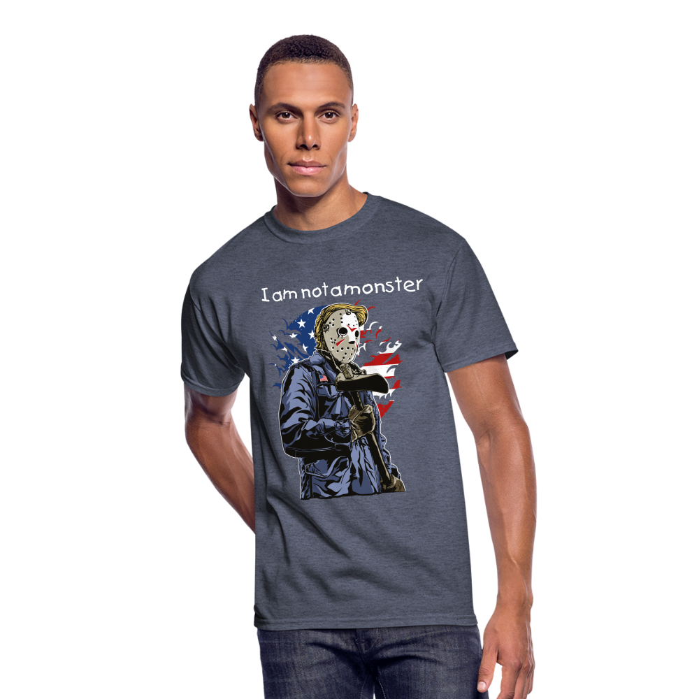 Wait! Yes, I Am Men’s 50/50 T-Shirt - navy heather