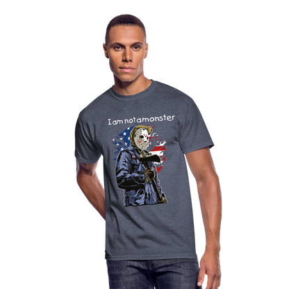 Wait! Yes, I Am Men’s 50/50 T-Shirt - navy heather