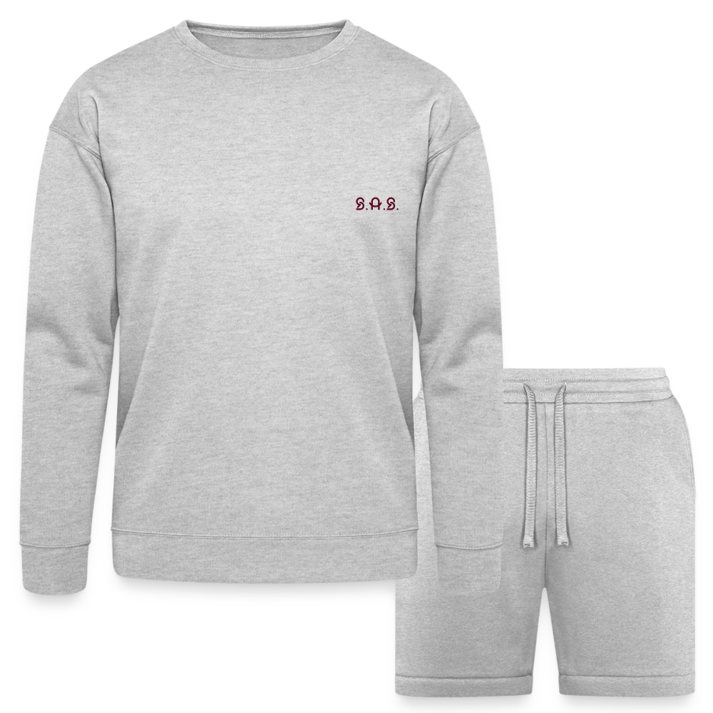 It Really Does Count Bella + Canvas Unisex Sweatshirt & Short Set - heather gray