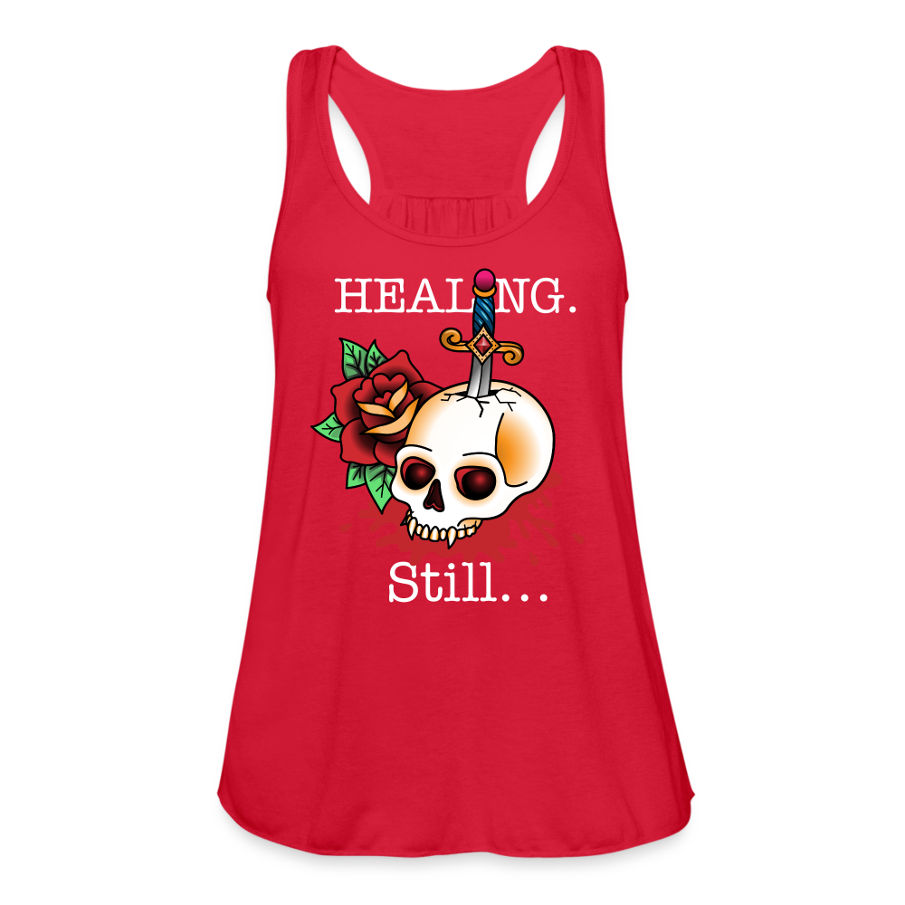 Let her Heal Women's Flowy Tank Top by Bella - red