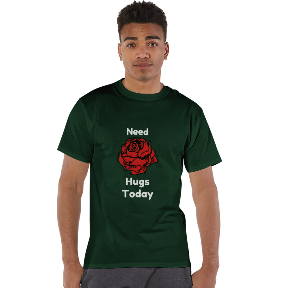 Hugs Champion Unisex T-Shirt - Dark Green