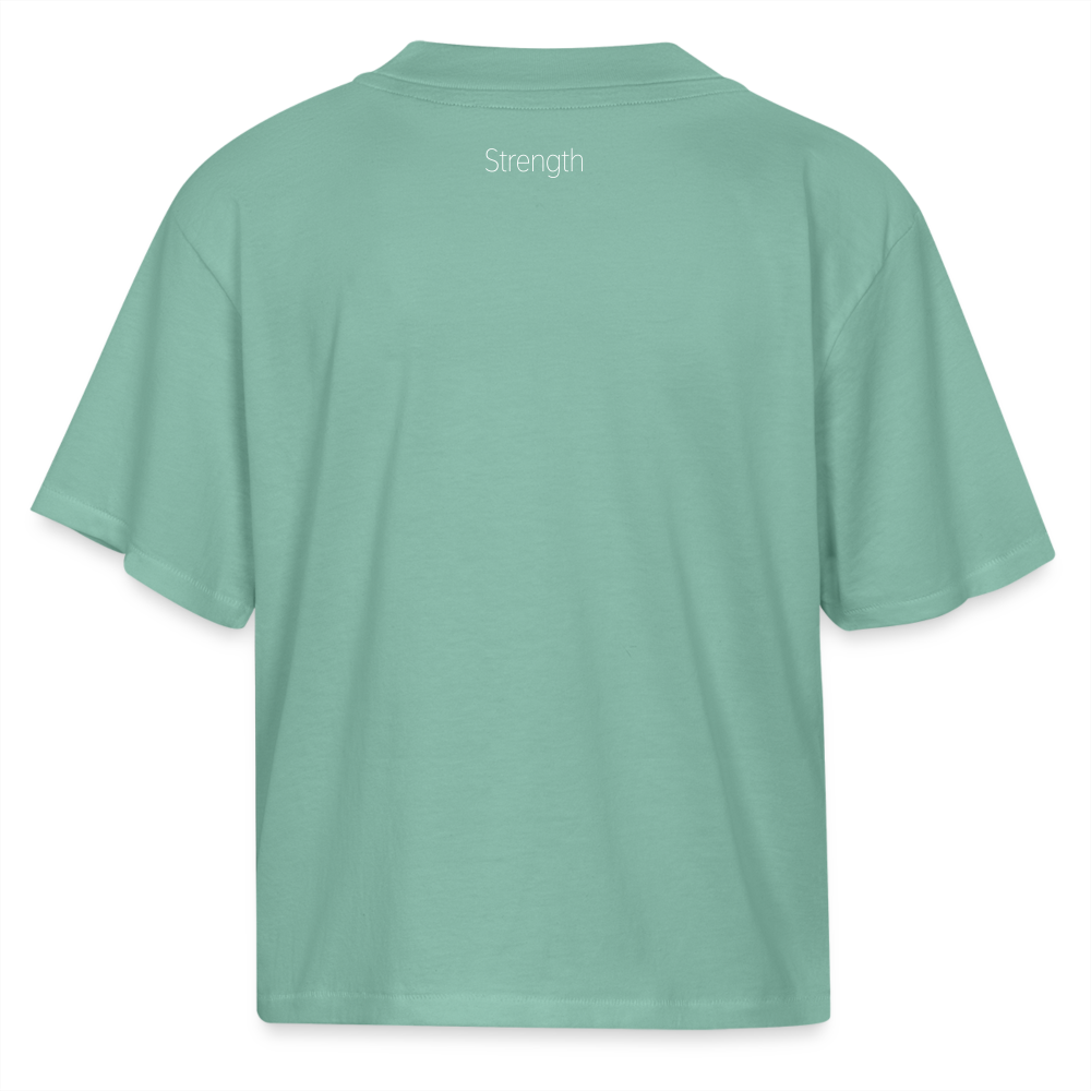 Tribal Face Women's Boxy Tee - saltwater