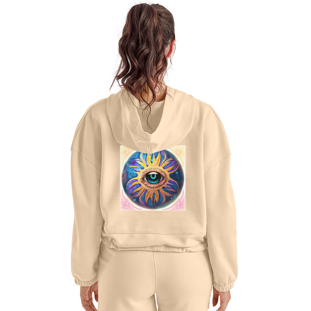Enlightened Women’s Cropped Hoodie - nude