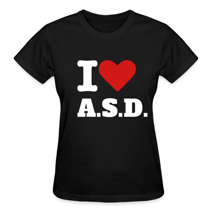 Autism Love Gildan Ultra Cotton Ladies T-Shirt - black