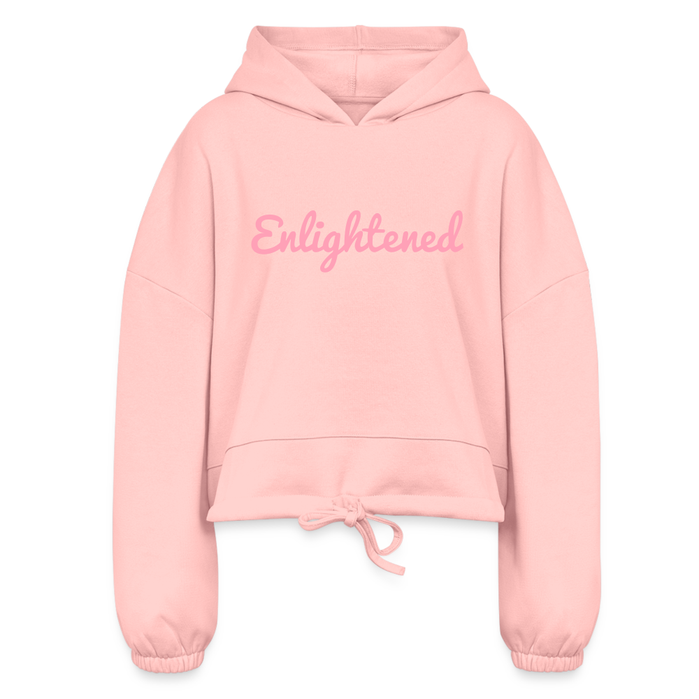 Enlightened Women’s Cropped Hoodie - light pink