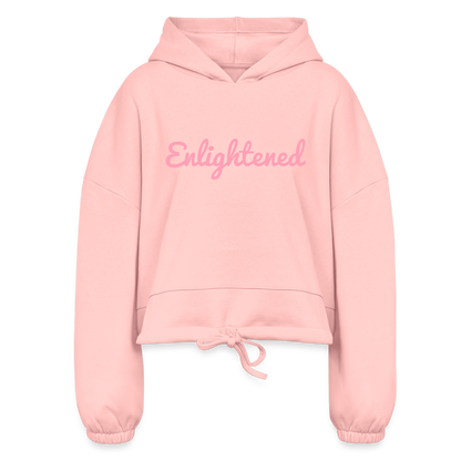Enlightened Women’s Cropped Hoodie - light pink