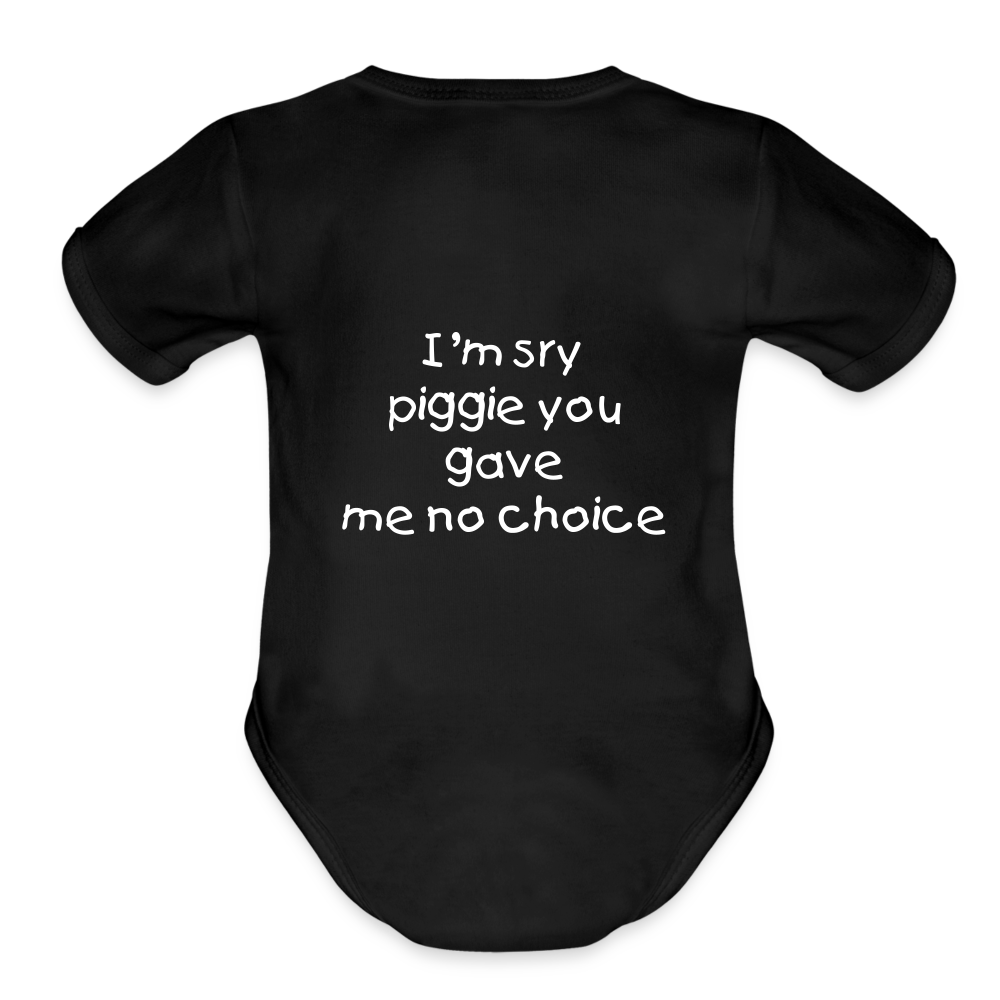 Sweet Piggie Organic Short Sleeve Baby Bodysuit | Spreadshirt 401 - black