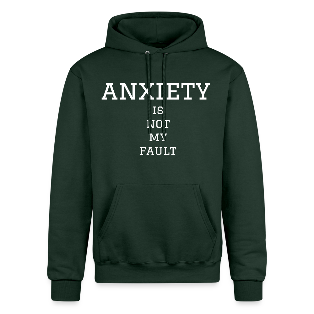 University of Anxiety Champion Unisex Powerblend Hoodie - Dark Green