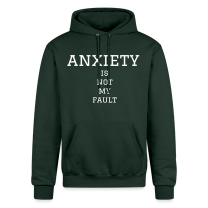 University of Anxiety Champion Unisex Powerblend Hoodie - Dark Green