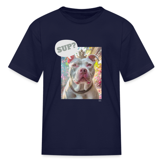King Poochie Kids' T-Shirt - navy