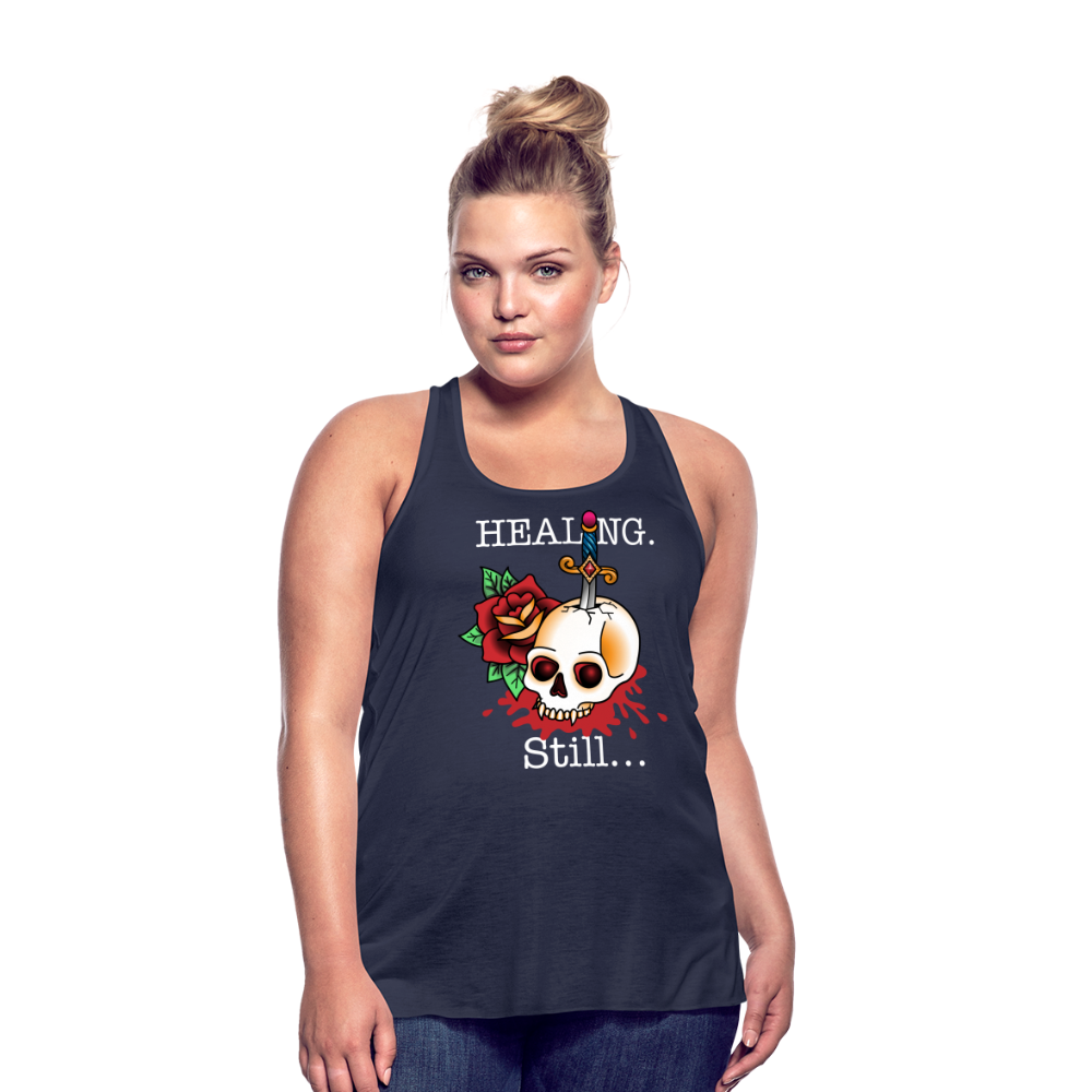 Let her Heal Women's Flowy Tank Top by Bella - navy