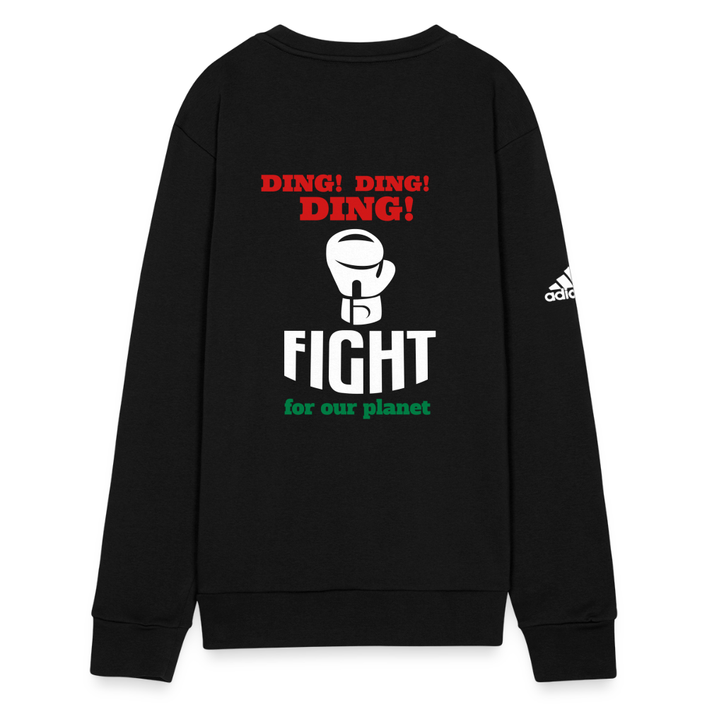 Happy to be Home Adidas Unisex Fleece Crewneck Sweatshirt - black