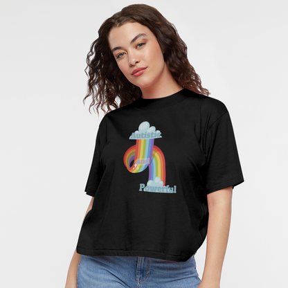 Autistic and Wonderful Women's Boxy Tee - black