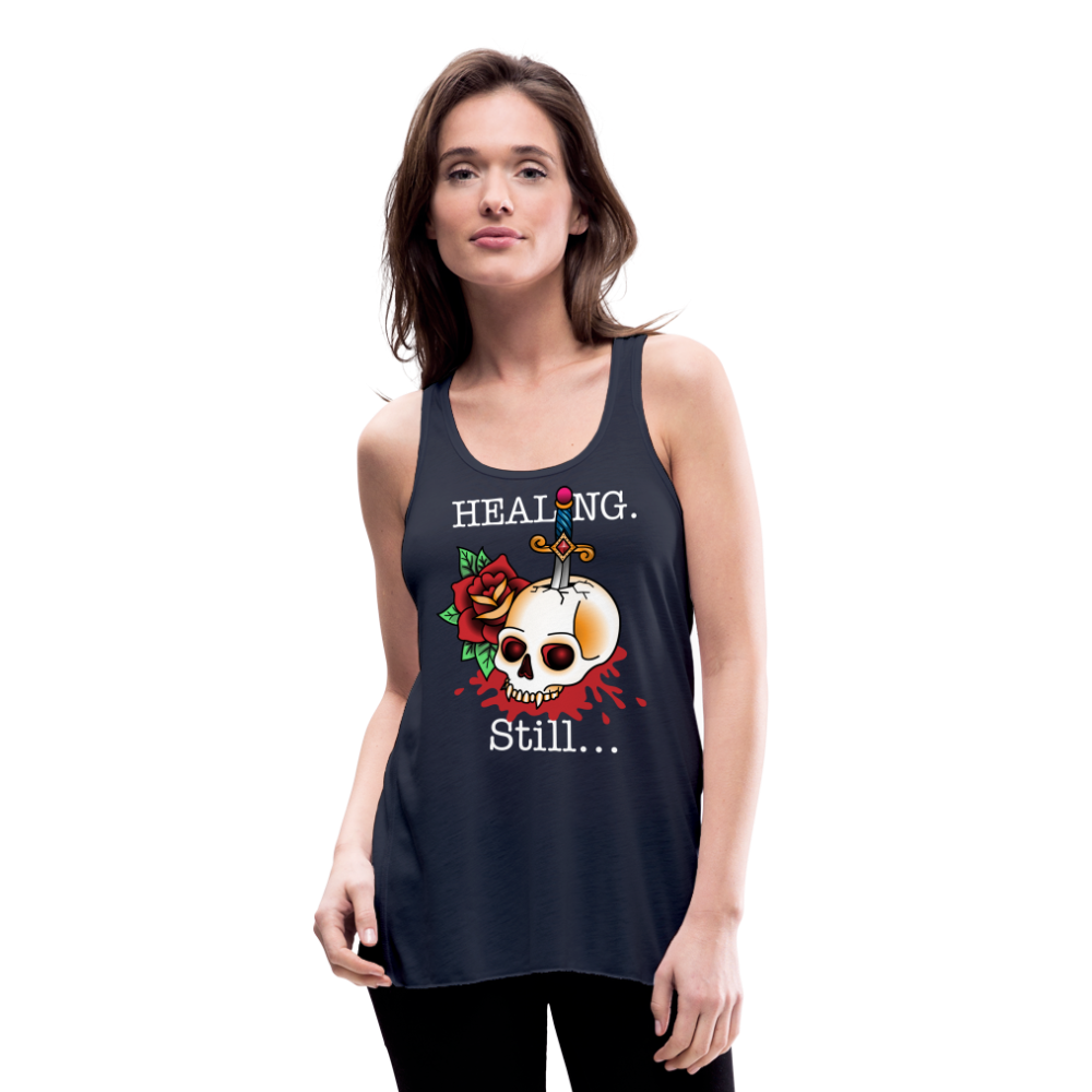Let her Heal Women's Flowy Tank Top by Bella - navy