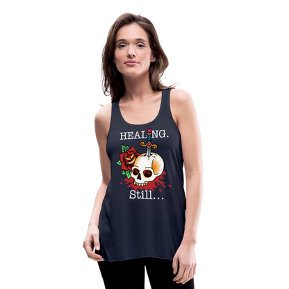 Let her Heal Women's Flowy Tank Top by Bella - navy