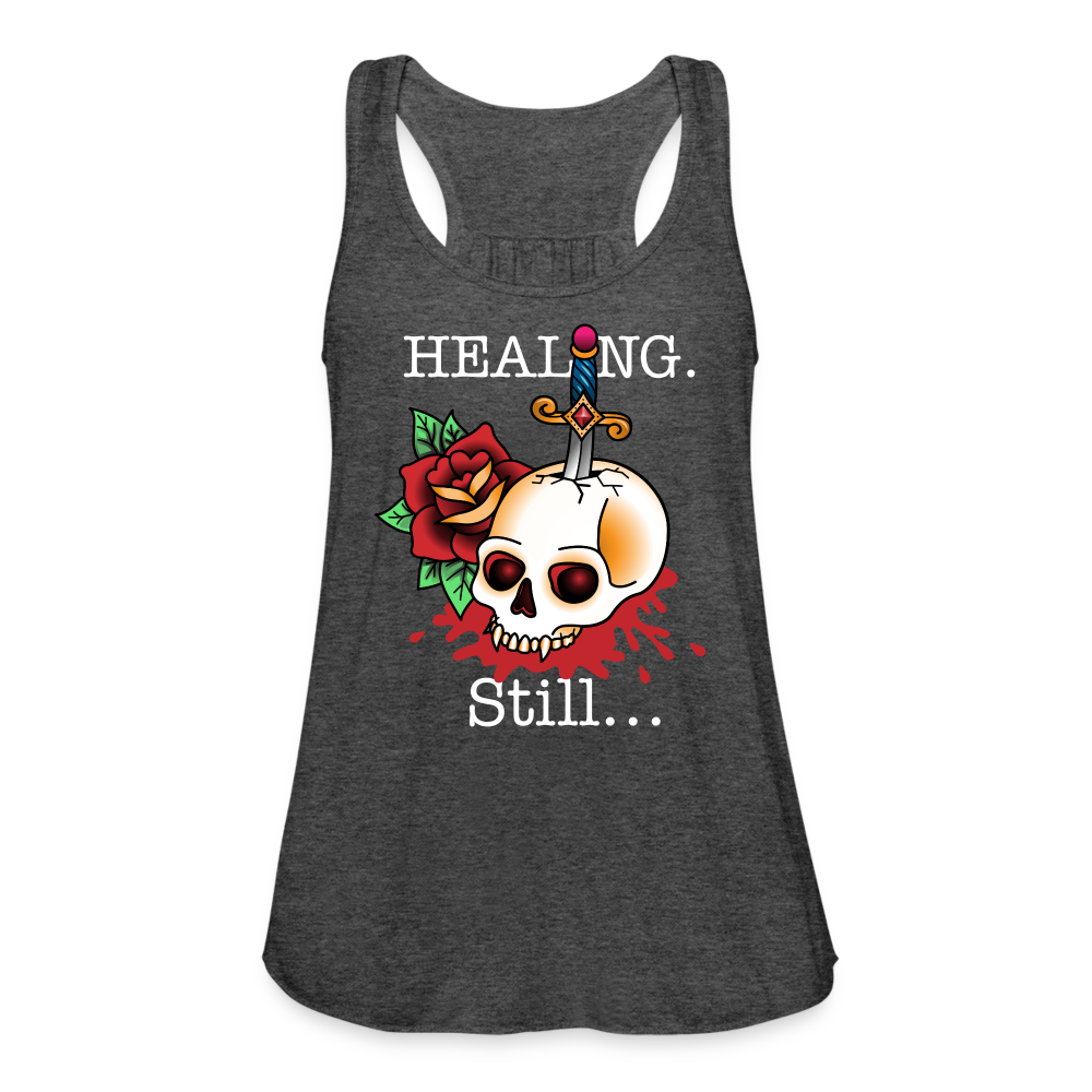 Let her Heal Women's Flowy Tank Top by Bella - deep heather