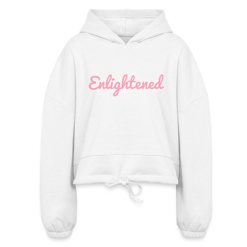 Enlightened Women’s Cropped Hoodie - white