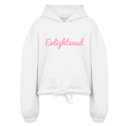 Enlightened Women’s Cropped Hoodie - white