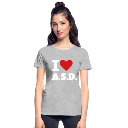 Autism Love Gildan Ultra Cotton Ladies T-Shirt - heather gray