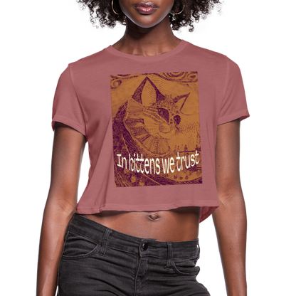 Women's Cropped T-Shirt - mauve